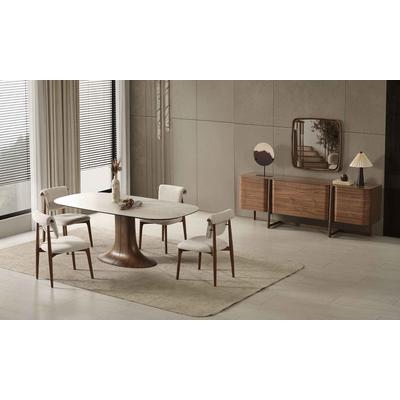 26 Series Walnut Seramik Yemek Odası